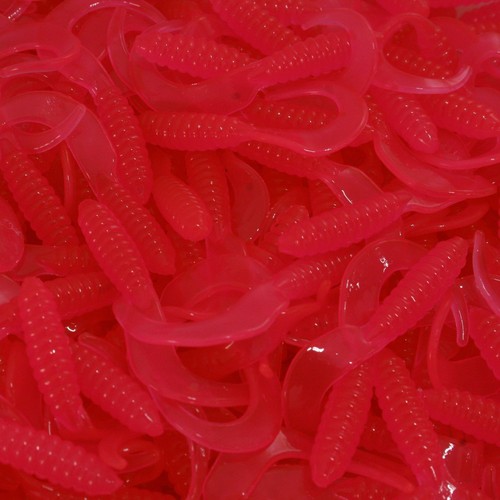 Hot pink twister tail - 1.5",